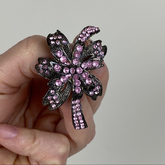 Vintage Pink Palm Tree Brooch - Picture 5 of 6